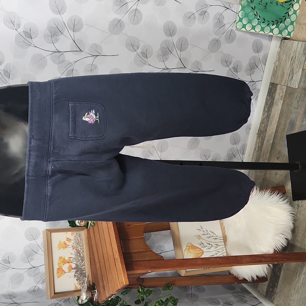 Hollister Navy Blue Logo Fleece Crop Joggers - Picture 8 of 10